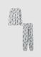 Grey organic cotton-blend pyjamas with all-over print for boys_1