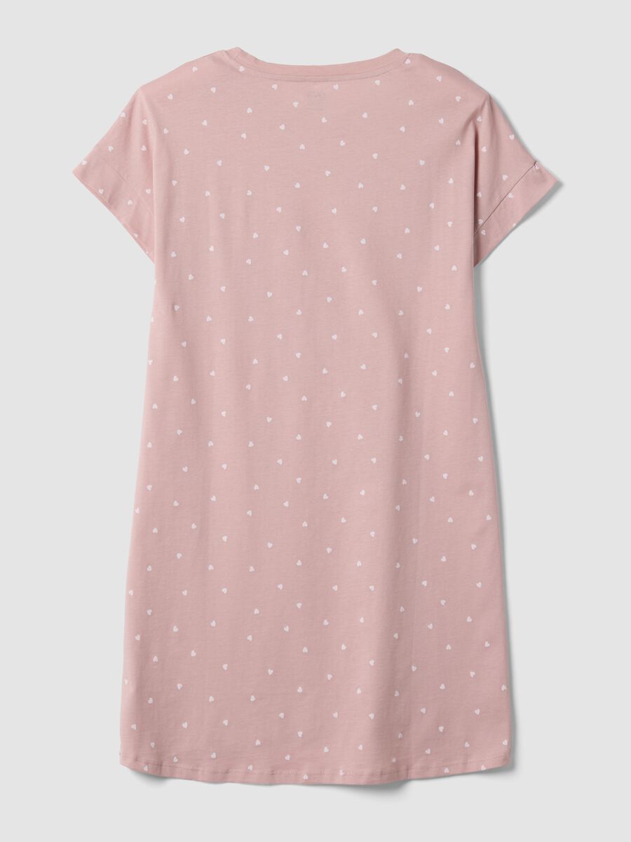 Camicia da notte rosa in puro cotone organico_6