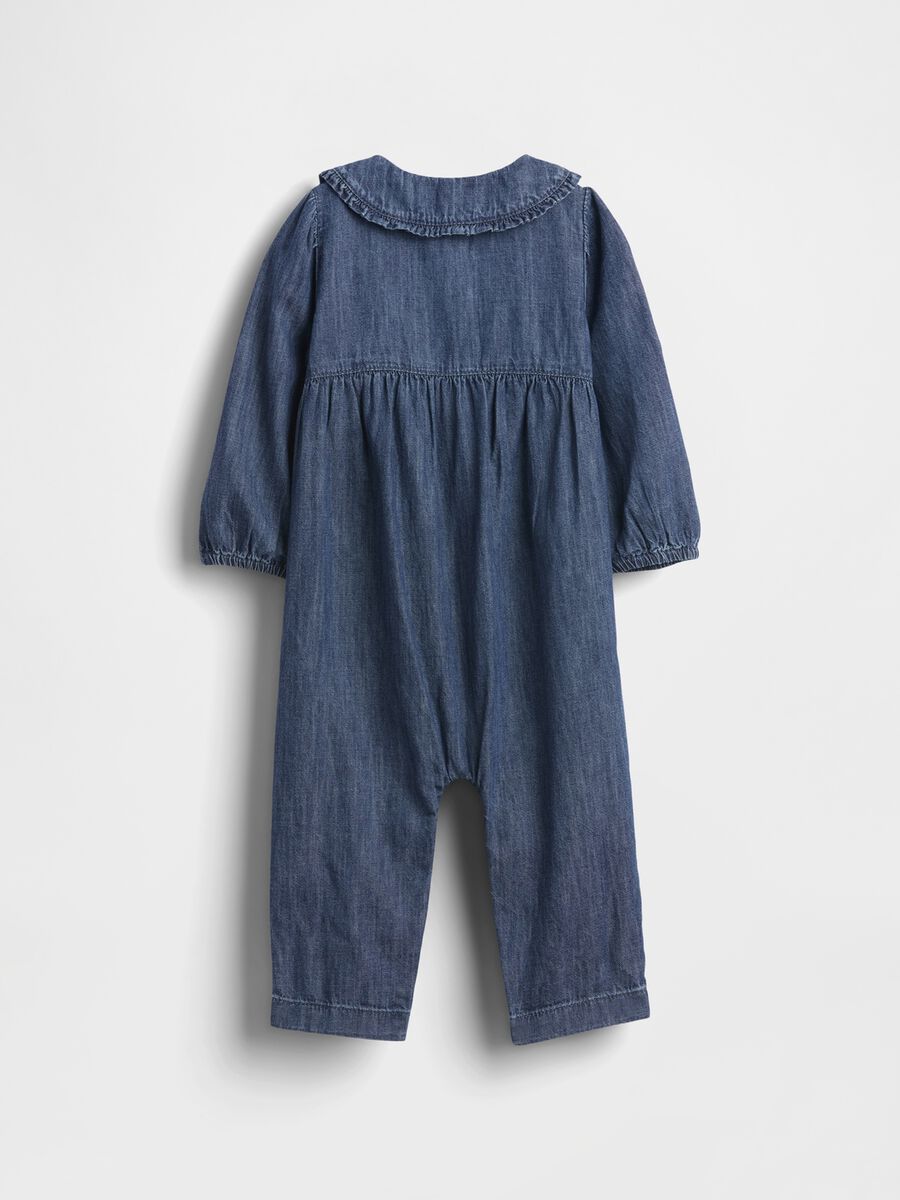 Blue denim baby romper_1