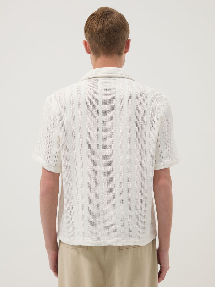 White short-sleeve pure cotton shirt_3
