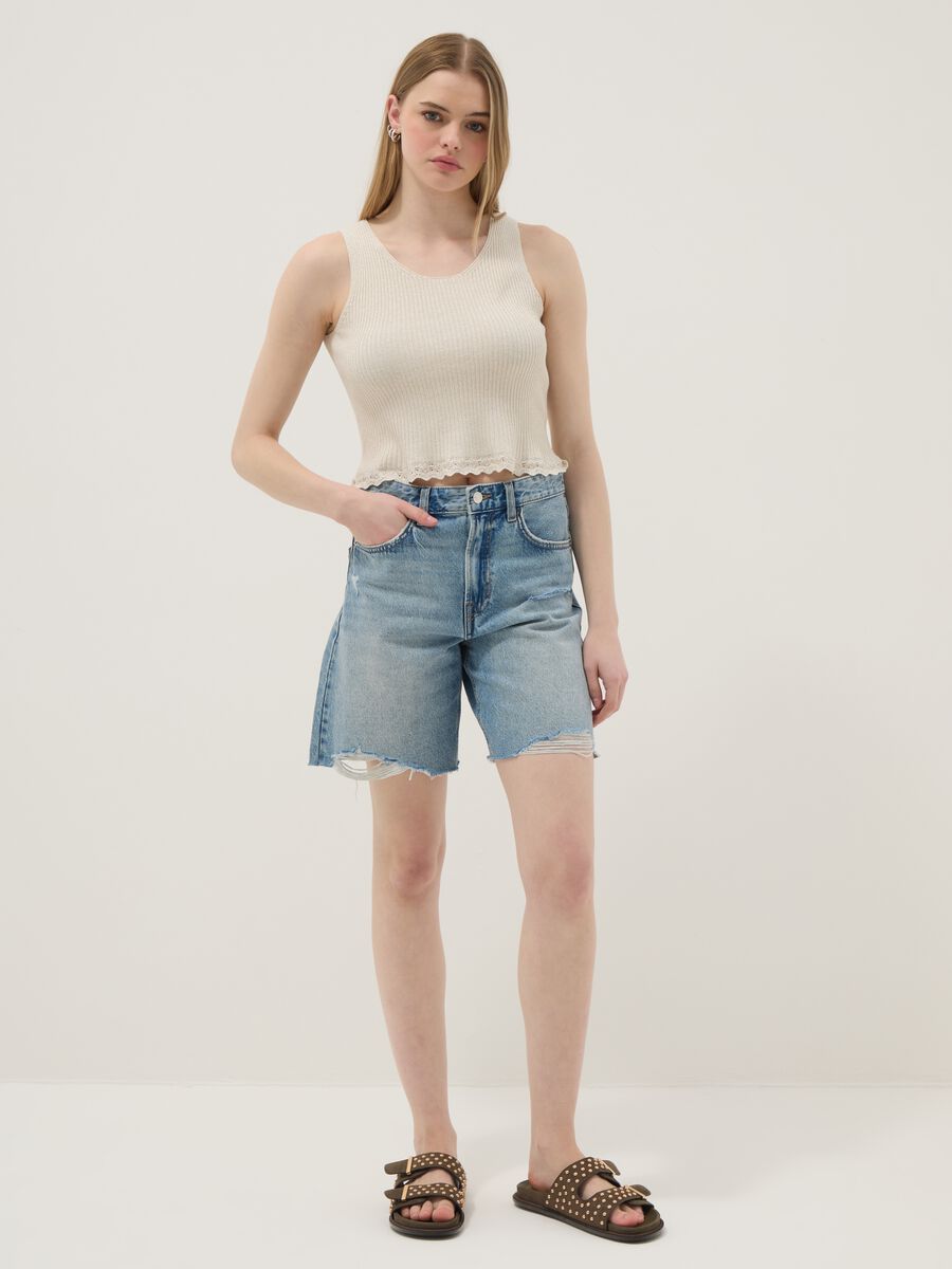 Top fitted in misto viscosa beige_2