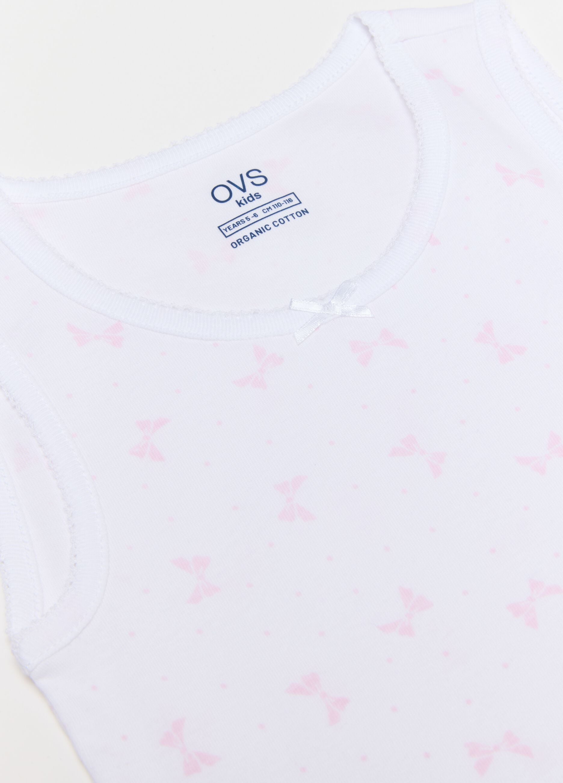 Girls' Multicolour Vest Twin Pack in Pure Cotton Regular Fit