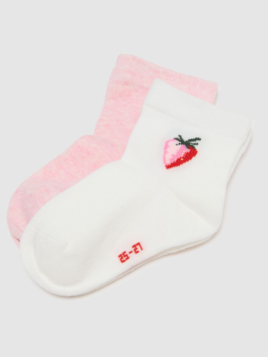 Multipack of Short Multicolour Stretch Cotton Socks for Girls_2
