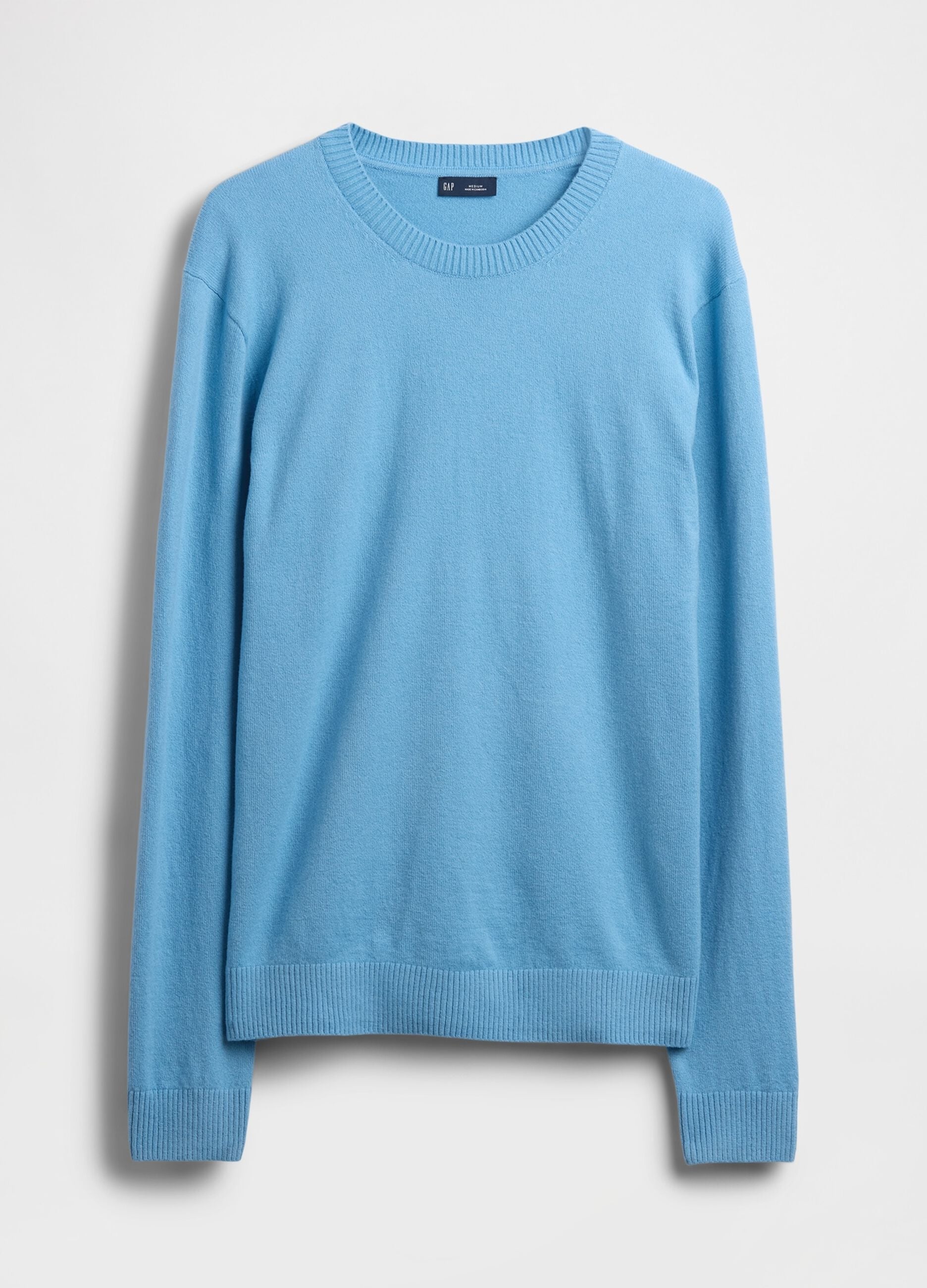 Blue Cotton Blend Sweater