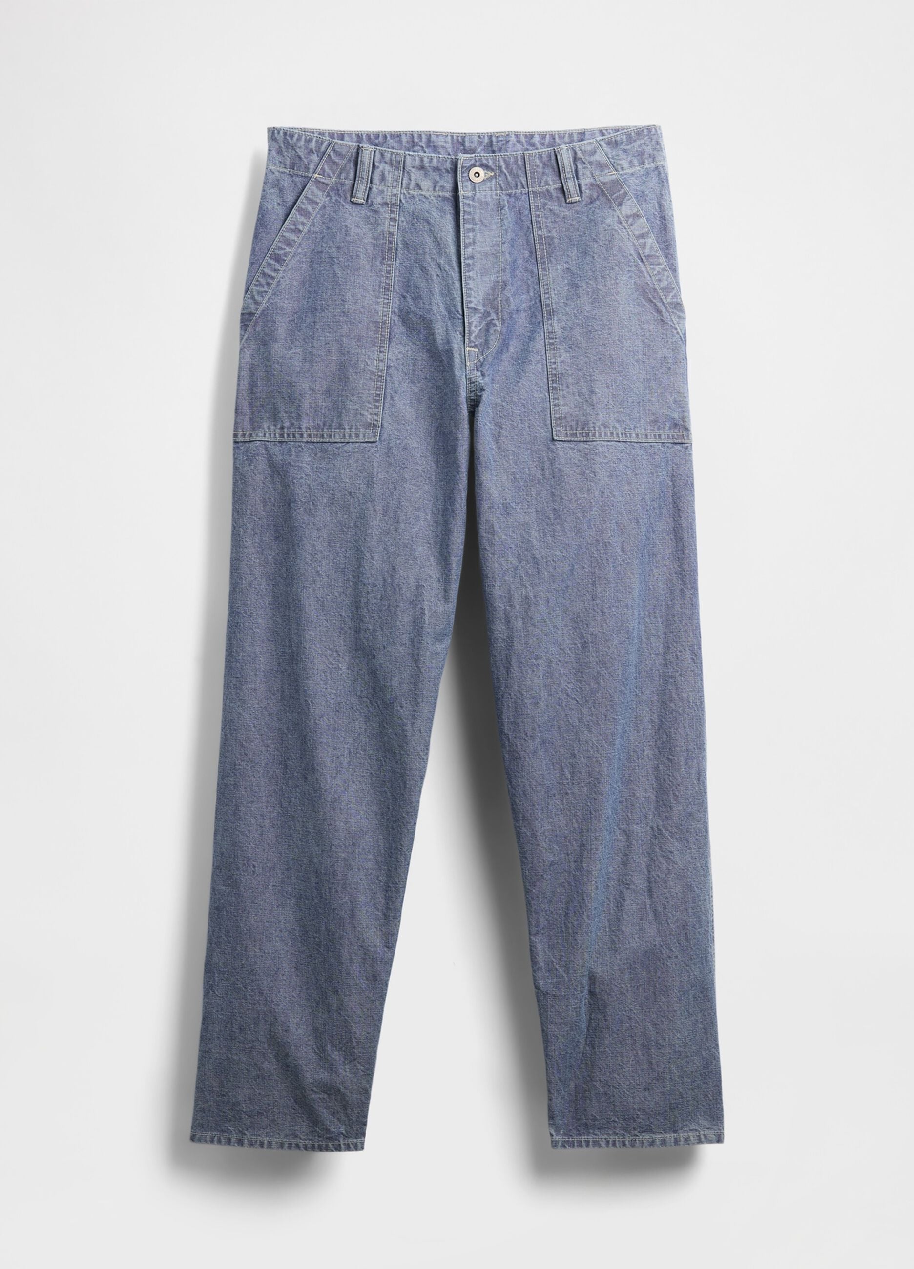 Regular Fit Blue Denim Trousers