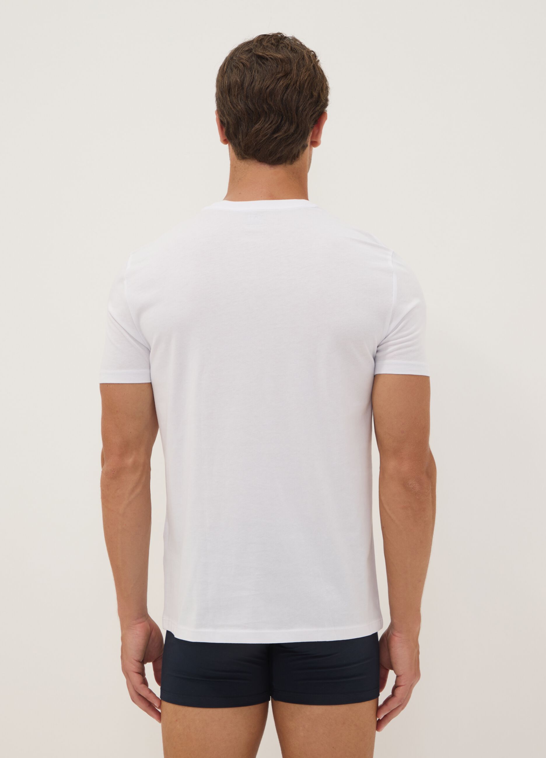 3-pack of white organic cotton short-sleeve T-shirts