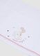 White pure cotton baby girl sheet with teddy bear embroidery_1