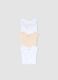 Multicolour sleeveless cotton baby bodysuit trio pack_3