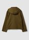 Green cotton-blend parka jacket with hood and ribbed collar_5