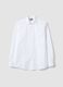 White slim-fit pure cotton shirt with French collar, non-iron_4