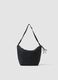 Black shoulder bag with adjustable strap_0