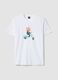 White Paul Frank print T-shirt in pure cotton, regular fit_4