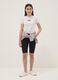 Girls&rsquo; black skinny cycling shorts in stretch cotton_0