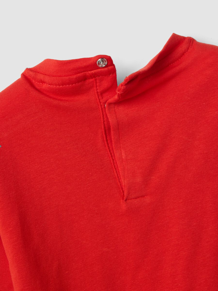 Red Ducati logo stretch cotton T-shirt for baby boy, regular fit_3