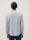 Multicoloured striped shirt with band collar in linen and cotton blend, regular fit_2