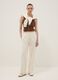 Brown fitted stretch-cotton vest top_1