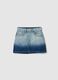 Gonna in puro cotone denim regular fit per bambina_0
