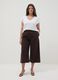 White stretch cotton T-shirt with broderie frill sleeves, regular fit_1