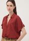 Red polka-dot pure viscose short-sleeved oversized shirt_0