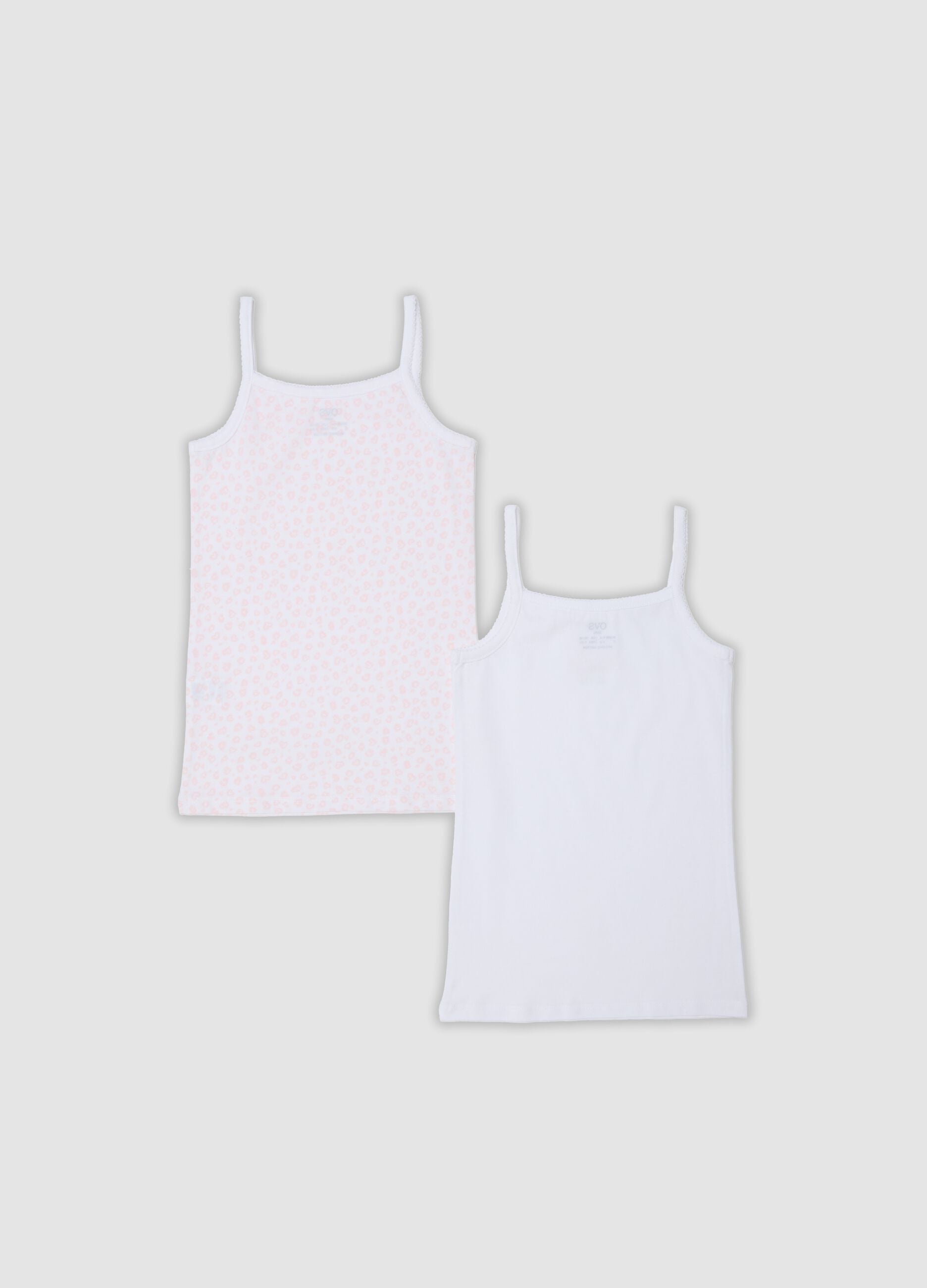 2-pack of multicolour organic cotton camisoles with print