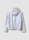 Grey hooded rain jacket with zip for girls_1