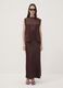 Brown sleeveless top in stretch fabric_1