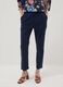 Blue stretch cotton trousers_1