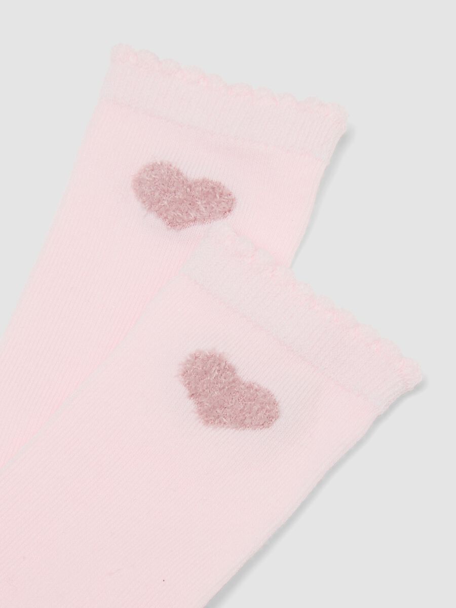 3-pack of pink long socks in stretch organic cotton_2