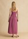 Pink strapless maxi dress in stretch cotton, regular fit_3