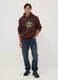 Brown cotton-blend hoodie with Jeep print, relaxed fit_1