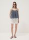 Blue pure cotton cami top with thin straps_1