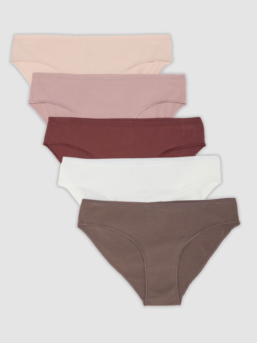 Five-pack of multicolour stretch organic cotton briefs_0