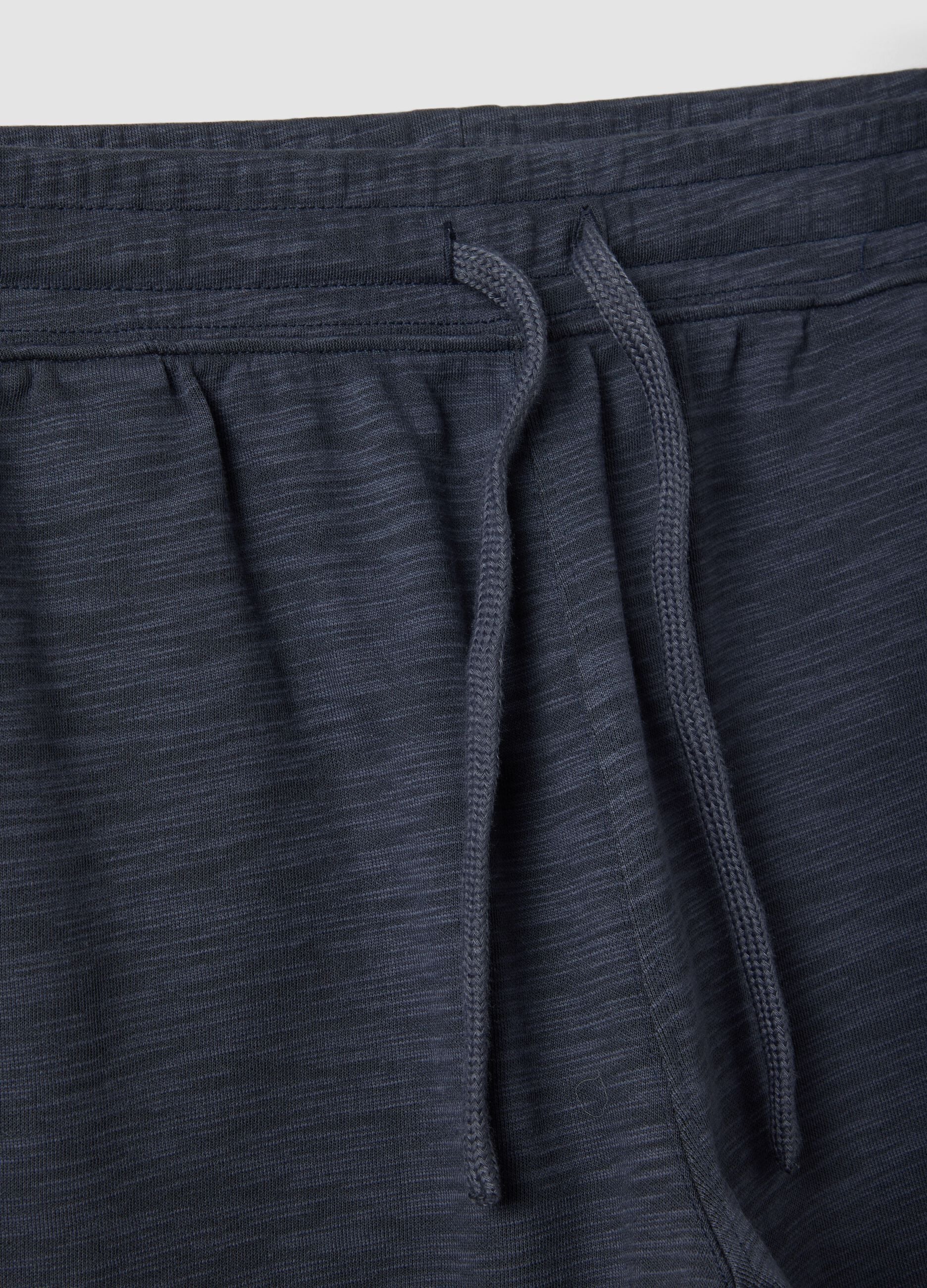 Grey cotton-blend pyjama shorts, regular fit