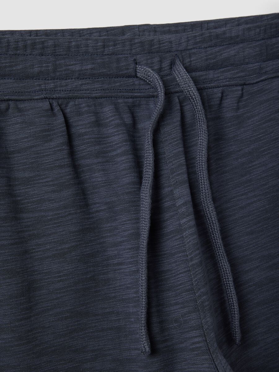 Grey cotton-blend pyjama shorts, regular fit_5