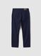 Blue pure cotton five-pocket trousers_1