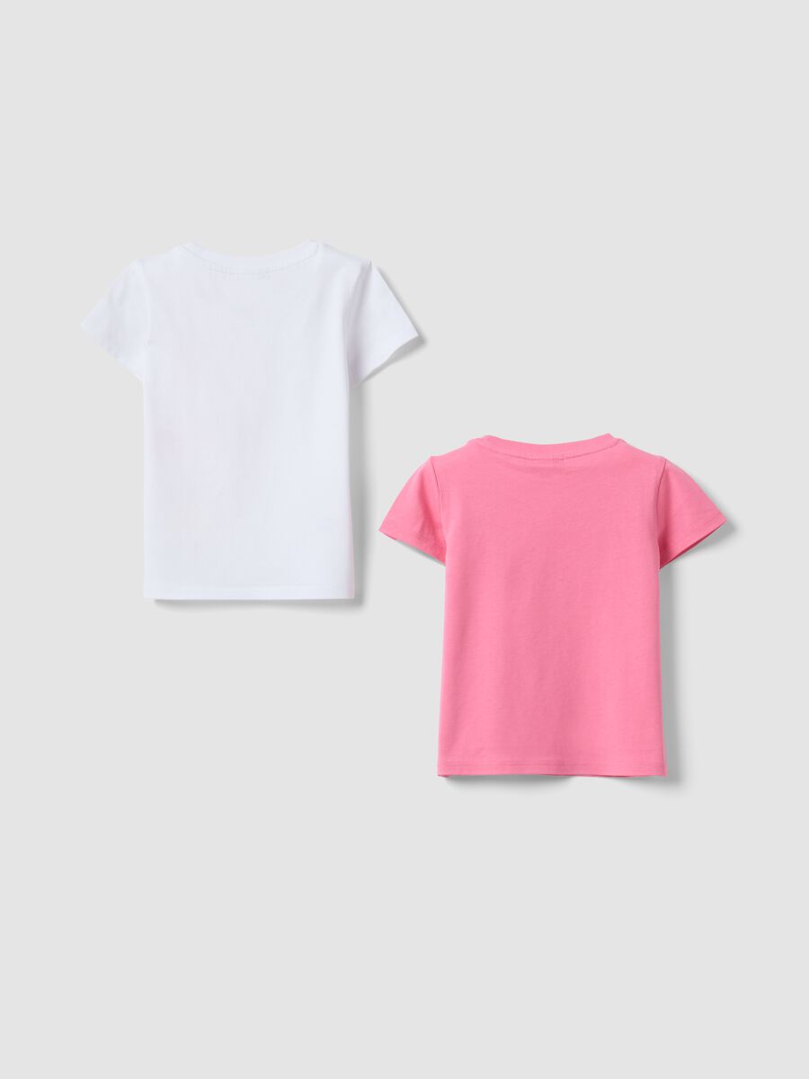 Multicolour pure cotton 2-pack T-shirts for baby girl_1