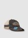 Regular fit multicolour pure cotton cap with mesh and lettering_0