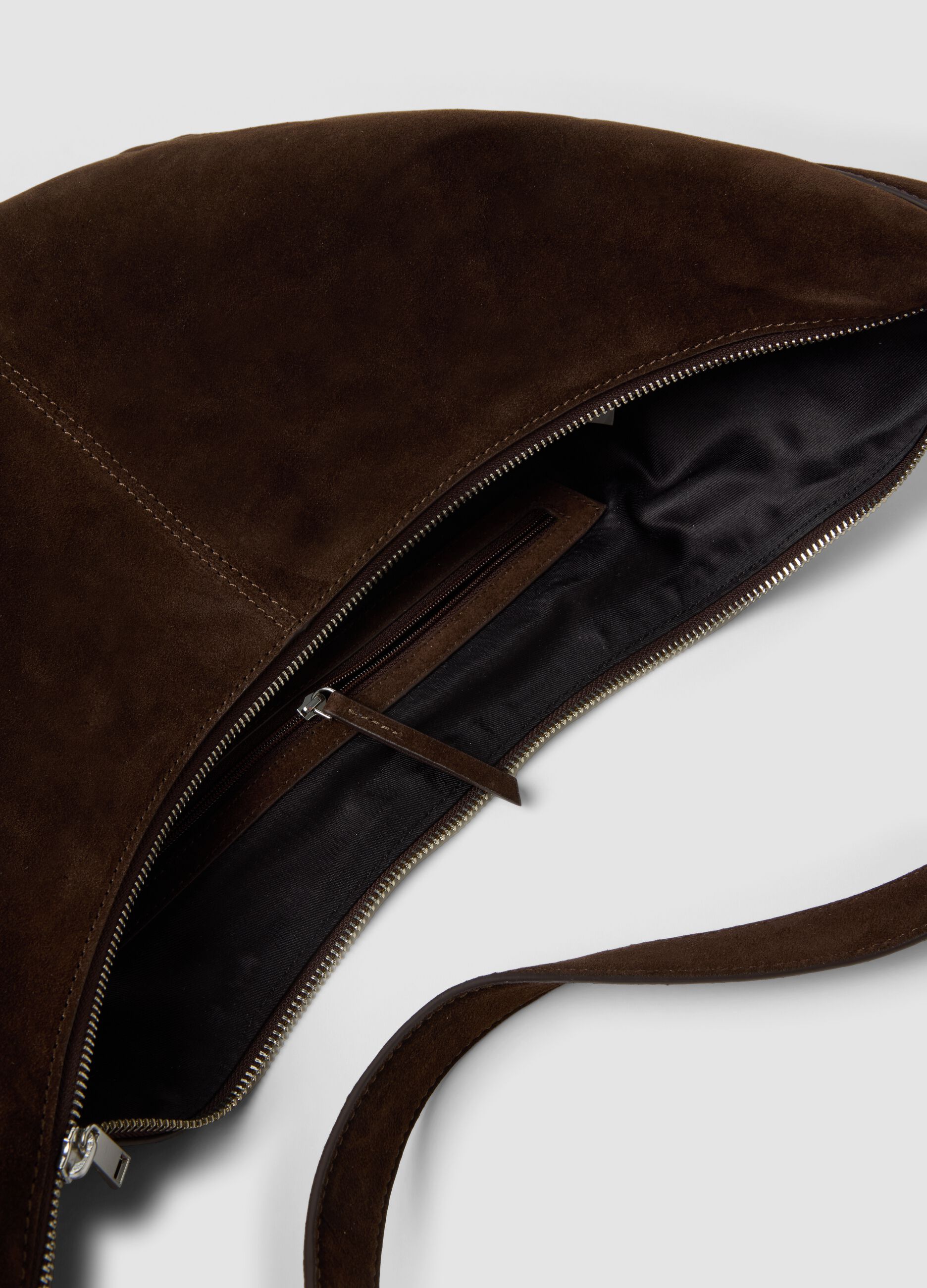Brown genuine leather shoulder bag