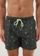 Green boxer swim shorts with palm print_1
