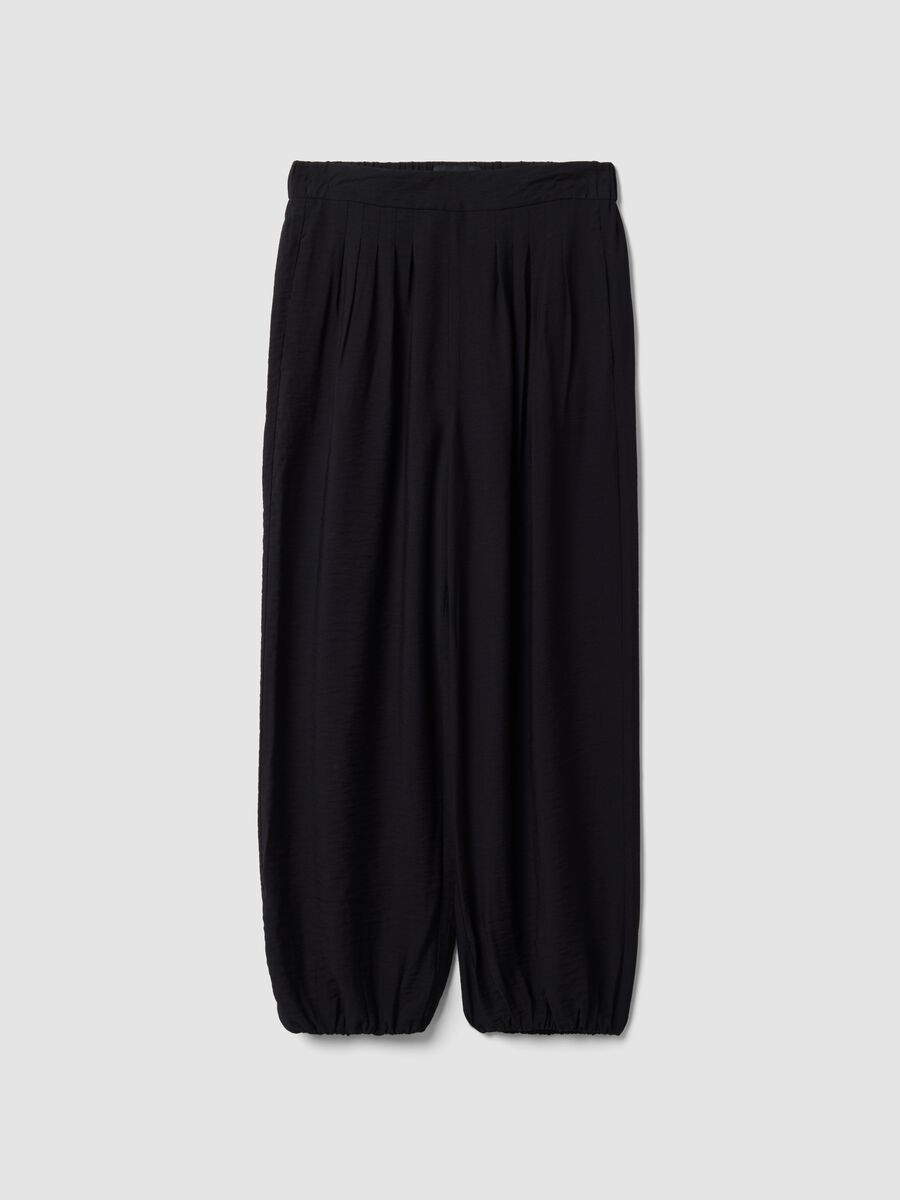 Black relaxed-fit viscose-blend trousers_4