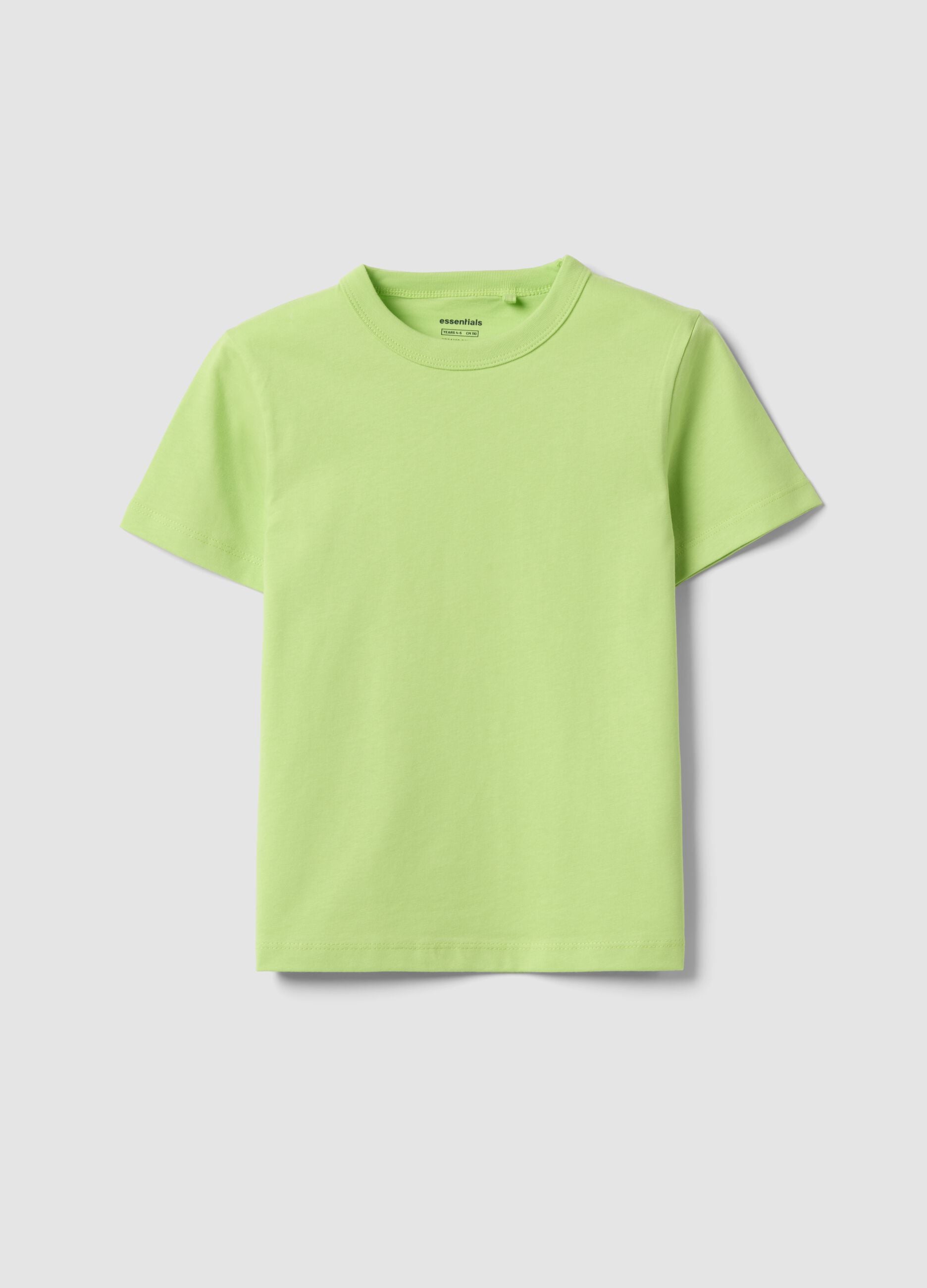 Kids&rsquo; green 100% cotton T-shirt, oversized fit