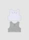 2-pack of girls&rsquo; multicolour organic stretch-cotton sports bras_0