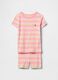 Pink striped cotton pajamas GAP Kids_0