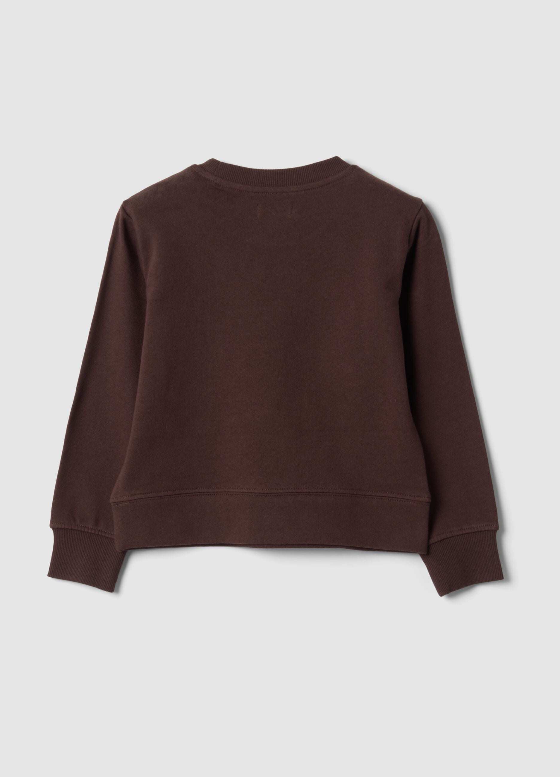 Brown 100% cotton sweatshirt with front print