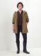 Brown rain jacket with hood, zip and snap buttons, regular fit_2