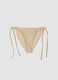 Beige glitter-textured stretch bikini bottoms_4