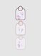 3-pack of pink and white organic cotton bibs with Minnie graphics for baby girl_0