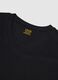 Tripack black V-neck t-shirts in pure cotton regular fit_5