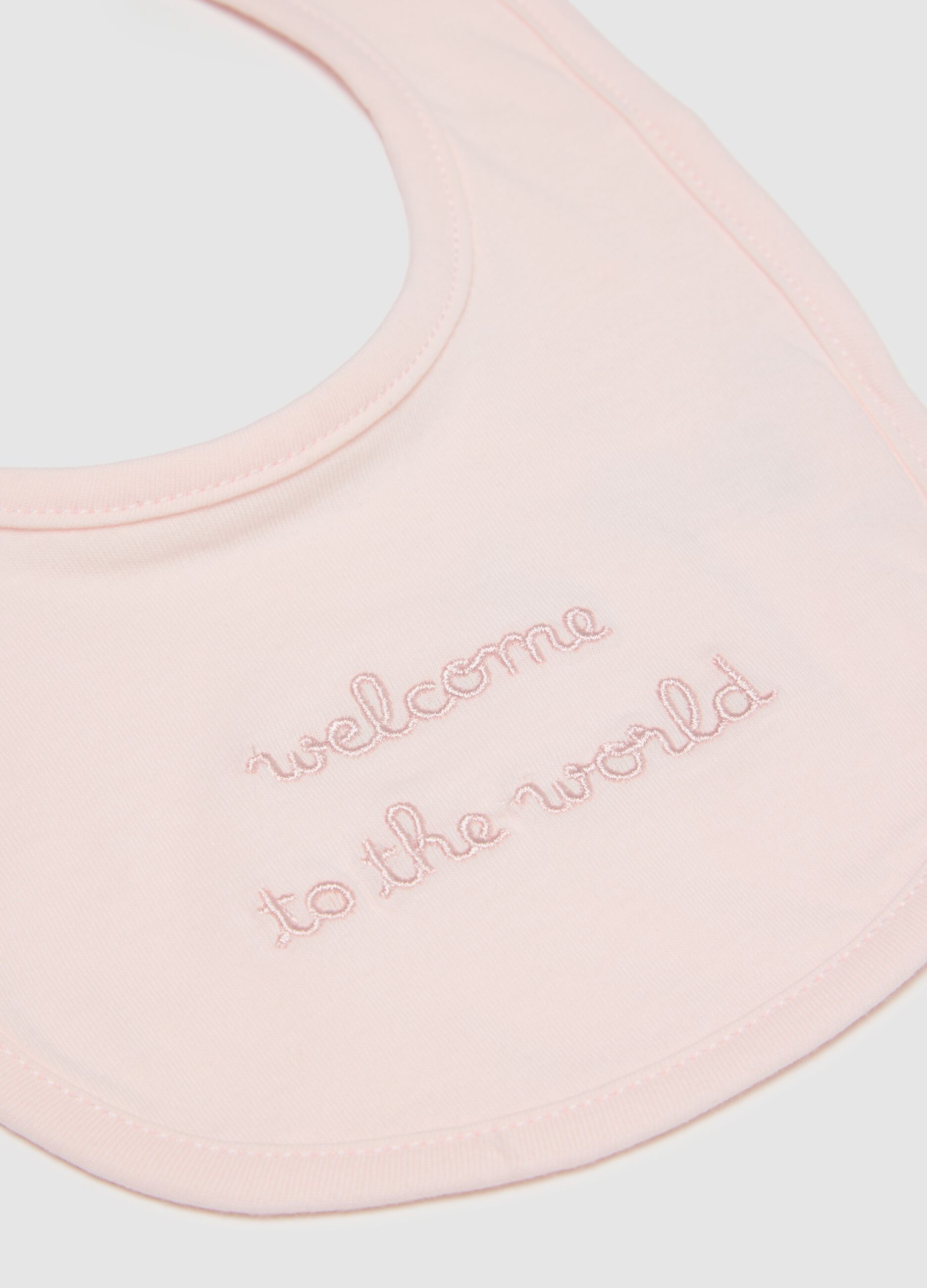 Pack of colourful pure cotton bibs for infants