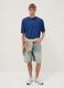 Blue pure cotton short-sleeve T-shirt_1